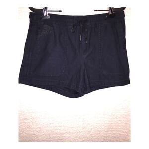 Athleta Women's  Black shorts size M Drawstring waist FLAWS